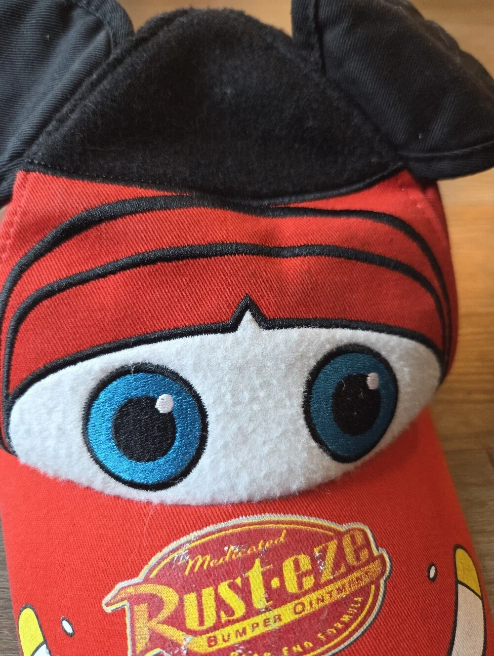 Disney Parks Walt Disney World Lightning Mcqueen Mickey Ears Hat Baseball Cap